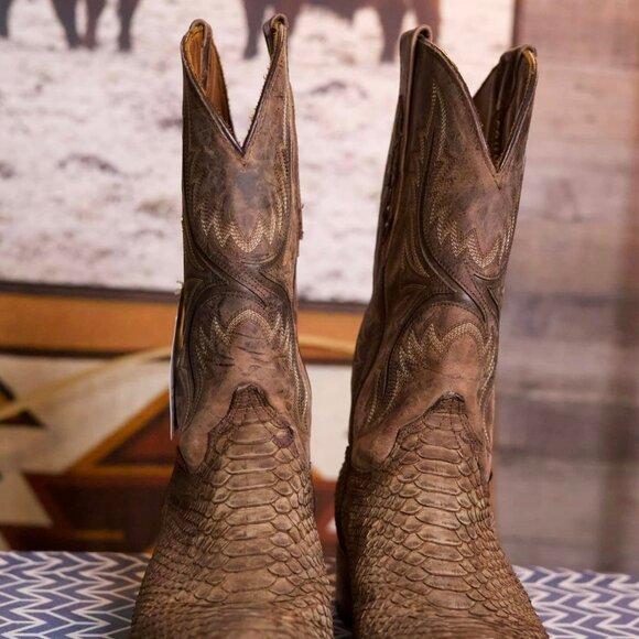 Texas Country Official Python Boots (Round Toe) - Picture 3 of 12